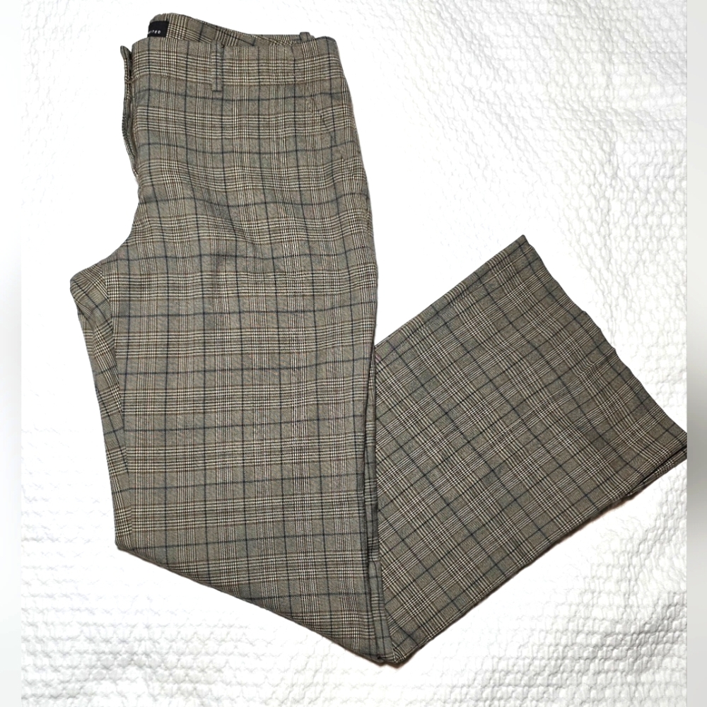 The Limited Women's Brown Plaid Cassidy Fit Dress Pants